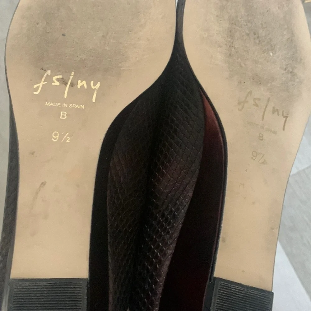French Sole New York miles‎ FS/NY snake leather gray tip plum